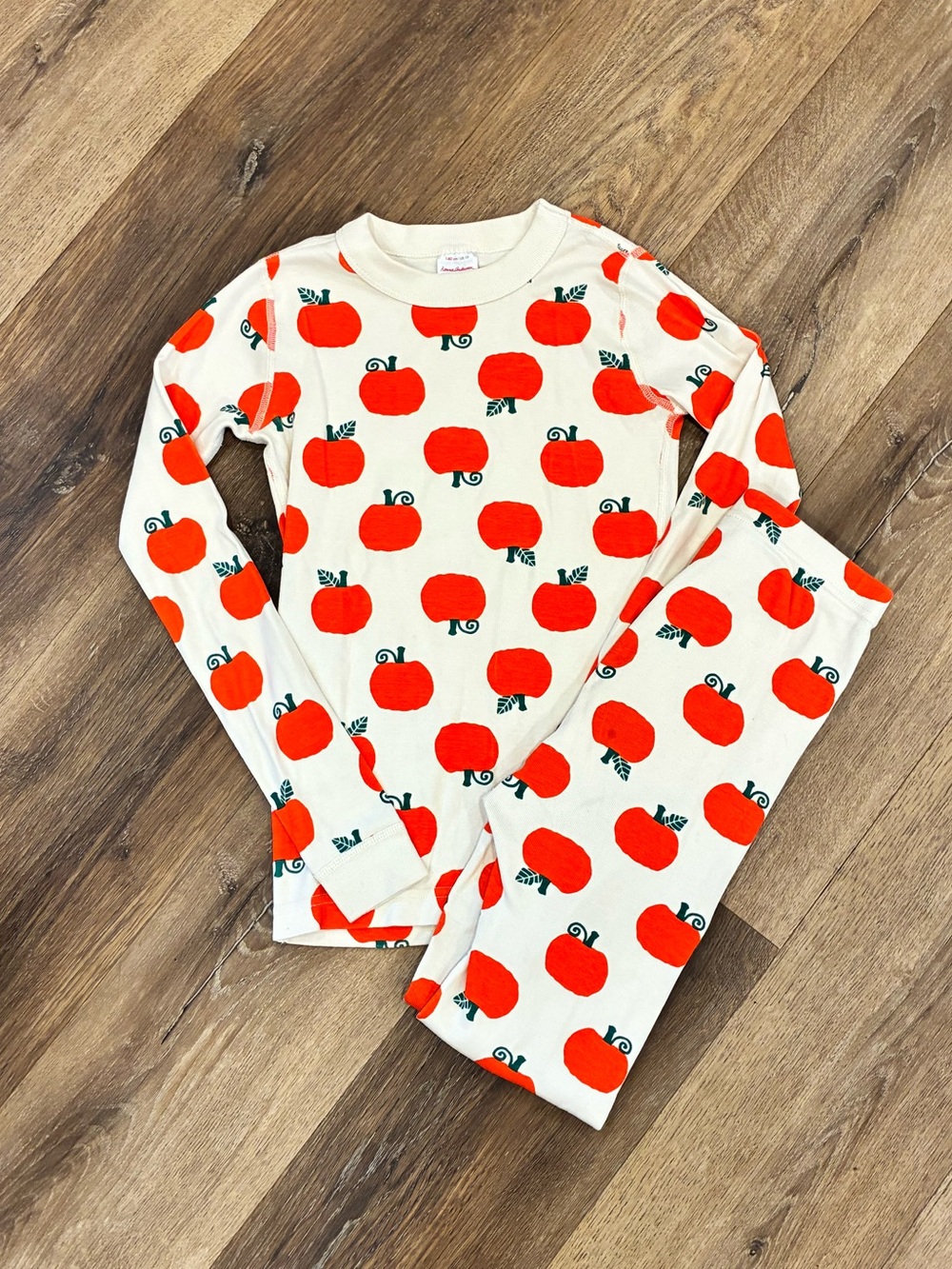 Hanna Andersson Pumpkin Pajamas PJs Fall Thanksgiving Organic Cotton 10 Girl